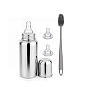 Y. GOYAL & CO. Babyy Feeding Combo Set for Newborns & Infants | Stainless Steel Feeding Bottle, Spoon Feeder, Fruit Feeder & Food Feeder | BPA Free Baby Essentials Kit (Bottle with Extra Nipple Set)