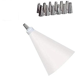 y store 12 nozzles sacco pastry cake decorator icing bag piece cake decorating set frosting icing piping bag tips with steel nozzles reusable amp washable