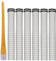 Y2M Pack of 6 Cricket Bat White Grip + One Wooden Cone (Gripper) Extra Tacky