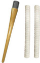 Y2M Set of 2 Cricket Bat White Grip (MSD) + One Wooden Grip Cone Gripper Chevron