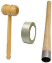 Y2M Set of Cricket Bat Mallet + Bat Protection Tape + Grip Cone Cricket Kit