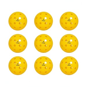 yaba boom pickleball balls pack of 9  40 hole indoor amp outdoor ball for tournament amp competition play  high bounce lightweight perfectly balanced true flight all-weather durable