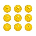 YABA Boom Pickleball Balls Pack of 9 | 40 Hole Indoor &amp; Outdoor Ball for Tournament &amp; Competition Play | High Bounce, Lightweight, Perfectly Balanced, True Flight, All-Weather Durable