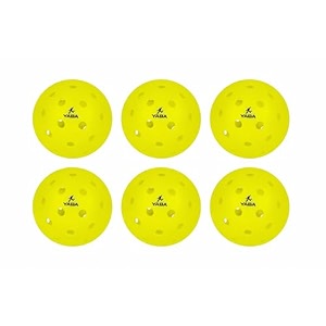 yaba premium outdoor pickleball balls 40-hole design  for tournament amp competition play perfectly balanced high bounce true flight high-performance all-weather pack of 6