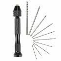 YADAV 20 Pcs Mini Micro Twist Drill Bits 0.5Mm-3Mm W/Aluminum Hand Drill Keyless Chuc