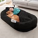 YAEM Black Human Dog Bed, 71"x45"x12" Orthopedic Giant Dog Bed for Humans