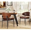 YaFiti Dining Chairs Set of 2, Mid Century Modern PU Leather Kitchen Chairs