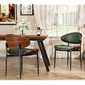 YaFiti Dining Chairs Set of 2, Mid Century Modern PU Leather Kitchen Chairs