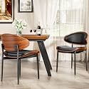 YaFiti Dining Chairs Set of 2, Mid Century Modern PU Leather Kitchen Chairs