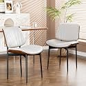 YaFiti Dining Chairs Set of 2, Mid Century Modern PU Leather Kitchen Chairs