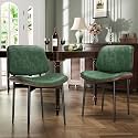 YaFiti Dining Chairs Set of 2, Mid Century Modern PU Leather Kitchen Chairs