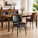 YaFiti Dining Chairs Set of 4, Mid Century Modern PU Leather Kitchen Chairs