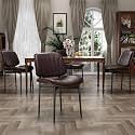 YaFiti Dining Chairs Set of 4, Mid Century Modern PU Leather Kitchen Chairs