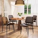 YaFiti Dining Chairs Set of 4, Mid Century Modern PU Leather Kitchen Chairs