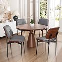 YaFiti Dining Chairs Set of 4, Mid Century Modern PU Leather Kitchen Chairs