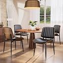 YaFiti Dining Chairs Set of 4, Mid Century Modern PU Leather Kitchen Chairs