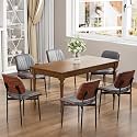 YaFiti Dining Chairs Set of 6, Mid Century Modern PU Leather Kitchen Chairs
