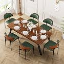 YaFiti Dining Chairs Set of 6, Mid Century Modern PU Leather Kitchen Chairs