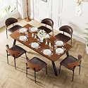 YaFiti Dining Chairs Set of 6, Mid Century Modern PU Leather Kitchen Chairs