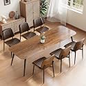 YaFiti Dining Chairs Set of 6, Mid Century Modern PU Leather Kitchen Chairs