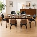 YaFiti Dining Chairs Set of 6, Mid Century Modern PU Leather Kitchen Chairs