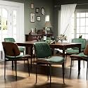 YaFiti Dining Chairs Set of 6, Mid Century Modern PU Leather Kitchen Chairs