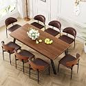 YaFiti Dining Chairs Set of 8, Mid Century Modern PU Leather Kitchen Chairs