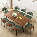 YaFiti Dining Chairs Set of 8, Mid Century Modern PU Leather Kitchen Chairs