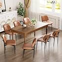 YaFiti Dining Chairs Set of 8, Mid Century Modern PU Leather Kitchen Chairs
