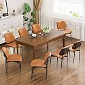 YaFiti Dining Chairs Set of 8, Mid Century Modern PU Leather Kitchen Chairs