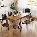 YaFiti Dining Chairs Set of 8, Mid Century Modern PU Leather Kitchen Chairs