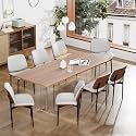 YaFiti Dining Chairs Set of 8, Mid Century Modern PU Leather Kitchen Chairs