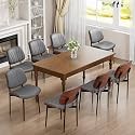 YaFiti Dining Chairs Set of 8, Mid Century Modern PU Leather Kitchen Chairs
