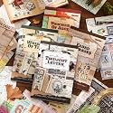 YagCu 60 Sheets Vintage Journaling Stickers and Scrapbooking Paper