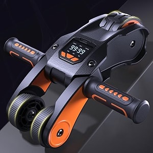 yagviz ab roller wheel core muscle ab trainer with intelligent display exercise wheels for home gym fitness fitness equipment for core workout with knee pad accessories multicolor