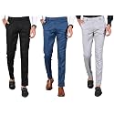Slim Fit Formal Trousers Black Morpitch Grey