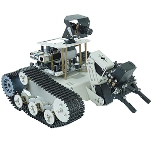 yahboom raspberry pi 5 robot track tank car kit with robotic arm artificial intelligence learning electronic programming for teens adults transbot-se without pi