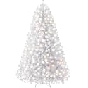 Yaheetech 7.5ft Pre-lit Christmas Tree with 550 Warm White Lights, White