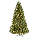 Yaheetech 9ft Pre-lit Christmas Tree with 850 Warm White Lights, Green