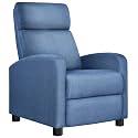 Yaheetech Recliner Chair with 3 Adjustable Angles Armchair Light Blue