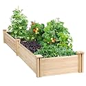 Yaheetech Raised Garden Bed Wooden Planter Box for Vegetables/Flowers, Wood