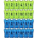 Yahenda 24 Pcs Soccer Pinnies Numbered Vests Adult