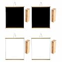 YAJNAS 1.5x2 Feet, 2 Pieces Roll up Black Board/Chalk Board, Roll up White Board/Marker Board for Child and Teaching with Wall Hanging for Kids (18 Inches x 23 Inches Pack of 4 Set)