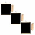 YAJNAS Rollup Board (Black, 1.5 x 2 Feet, Pack of 3)