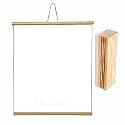 YAJNAS 1.5x2 Feet White Roll Up Board/Marker Board for Child and Teaching with Wall Hanging for Kids (18 Inches x 23 Inches) and 1 Premium Wooden Duster (2 Items Combo)