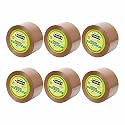 YAJNAS 2 Inch 100 Meters, Pack of 6, Brown BOPP Tape Self Adhesive High-Strength Packing Tape Rolls, Packaging Tape | Brown Cello Tape | e Commerce Packaging Tape for Home, Office use &amp; Box Packaging