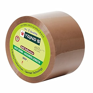yajnas bopp packaging tape  48 mm x 200 meter 2 inch x 200 meter  packing tape rolls heavy duty tape cello tape for packaging decorating amp diy- 50 micron brown pack of 1