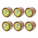 YAJNAS BOPP Packaging Tape | 48 mm x 200 Meter (2 Inch x 200 Meter) | Packing Tape Rolls, Heavy Duty Tape, Cello Tape for Packaging, Decorating &amp; DIY- 50 Micron, Brown, Pack of 6