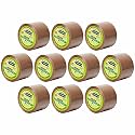 YAJNAS BOPP Packaging Tape | 48 mm x 65 Meter (2 Inch x 65 Meter) | Packing Tape Rolls, Heavy Duty Tape, Cello Tape for Packaging, Decorating &amp; DIY- 50 Micron, Brown, Pack of 10