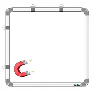 yajnas 2x2 feet 59x59 cm dry erase premium melamine magnetic white board for home office coaching class amp school